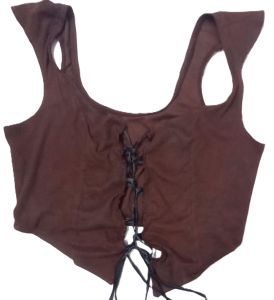 Adult Female Costumes to Hire - Suede Crop top - LADIES